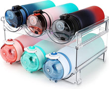 Charger l'image dans la galerie, Water Bottle Organizer for Cabinet, Water Bottle Storage Organizer, 2 Packs Water Bottle Storage Rack, Water Bottle Holder for Cabinet, Stackable Water Bottle Storage Rack | 2 Packs Tumbler Organizer, Water Bottle Holder for Cabiner, Fridge, Kitchen, Desktop, Pantry