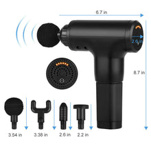 Charger l'image dans la galerie, Massage Gun Percussion Massager Deep Tissue Muscle Vibrating Relaxing + 4 Heads