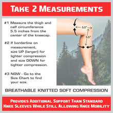 Charger l'image dans la galerie, Knee Brace for Women & Men - Knee Compression Sleeve for Knee Pain, Knee Support. Knee Brace for Meniscus Tear, ACL, and Arthritis with Side Stabilizers & Gel Pads. 5 Sizes Single Pack