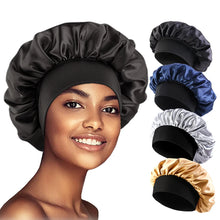 Charger l'image dans la galerie, La Couronne de Soie - Bonnet de Nuit en Satin pour Femme – Le Secret pour des cheveux éclatants au Réveil.
