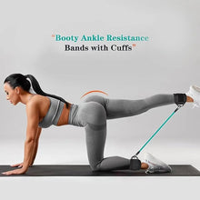 Charger l'image dans la galerie, Ankle Resistance Bands with Cuffs for Women & Men - 3-Level Adjustable Leg & Glute Workout Equipment, Portable Home Gym Exercise Bands for Kickbacks, Hip Thrusts, Yoga, Strength Training
