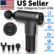 Charger l'image dans la galerie, Massage Gun Percussion Massager Deep Tissue Muscle Vibrating Relaxing + 4 Heads