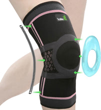Charger l'image dans la galerie, Knee Brace for Women & Men - Knee Compression Sleeve for Knee Pain, Knee Support. Knee Brace for Meniscus Tear, ACL, and Arthritis with Side Stabilizers & Gel Pads. 5 Sizes Single Pack