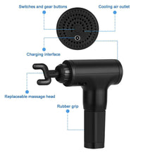 Charger l'image dans la galerie, Massage Gun Percussion Massager Deep Tissue Muscle Vibrating Relaxing + 4 Heads