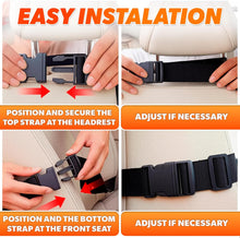 Charger l'image dans la galerie, 2 Pcs Hanging Seat Organizer for Backseat with 9 Large Pockets | Back Seat Car Organizer 2 Pack, 23.4X16", Clear Tablet Slot, Adjustable Straps, Water-Resistant Polyester, Tool-Free Install
