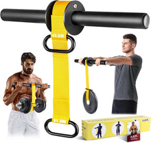 Charger l'image dans la galerie, Forearm Strengthener and Wrist Roller, Ultra-Strong Nylon Webbing | Adjustable 43.3" & 51.2" Length with Dual Buckles, Quick Locking Mechanism, Anti-Slip Grip Handles for Strength Training