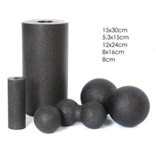 Charger l'image dans la galerie, 5Pcs Yoga Massage Foam Rollers Fascia Balls Yoga Column EPP High Density Fitness Roller &Ball Leg Back Neck Massager Pain Relief