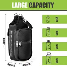 Charger l'image dans la galerie, Magnetic Water Bottle Holder Gym Water Bottle Carrier Bag W/ Phone Pocket Handle Shoulder Strap 6 Built-In Magnets Water Bottle
