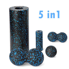 Charger l'image dans la galerie, 5Pcs Yoga Massage Foam Rollers Fascia Balls Yoga Column EPP High Density Fitness Roller &amp;Ball Leg Back Neck Massager Pain Relief
