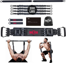 Charger l'image dans la galerie, Portable Home Gym Set with Workout Bar, Bench Press Set, Squat Resistance Band, Door Anchor and More-Full Body Workout Equipment to Build Muscle and Shape Body
