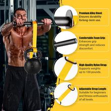 Charger l'image dans la galerie, Forearm Strengthener and Wrist Roller, Ultra-Strong Nylon Webbing | Adjustable 43.3" &amp; 51.2" Length with Dual Buckles, Quick Locking Mechanism, Anti-Slip Grip Handles for Strength Training
