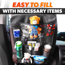 Charger l'image dans la galerie, 2 Pcs Hanging Seat Organizer for Backseat with 9 Large Pockets | Back Seat Car Organizer 2 Pack, 23.4X16", Clear Tablet Slot, Adjustable Straps, Water-Resistant Polyester, Tool-Free Install
