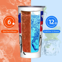 Charger l'image dans la galerie, Tumbler Drapeau Haïti 20oz – Mug Isotherme avec Paille &amp; Couvercle Anti-Fuite
