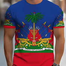 Charger l'image dans la galerie, CHARM- T-shirt unisexe inspiré du drapeau haïtien.
