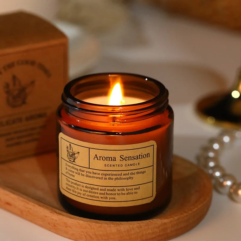 AROMA-Bougie parfumée sans fumée,  bougies artisanales en cire de soja.