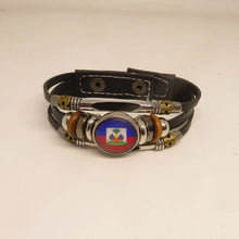 Charger l'image dans la galerie, Bracelet drapeau Haïti fait main.
