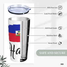 Charger l'image dans la galerie, Tumbler Drapeau Haïti 20oz – Mug Isotherme avec Paille &amp; Couvercle Anti-Fuite
