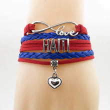 Charger l'image dans la galerie, Bracelet drapeau Haïti fait main.
