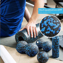 Charger l'image dans la galerie, 5Pcs Yoga Massage Foam Rollers Fascia Balls Yoga Column EPP High Density Fitness Roller &amp;Ball Leg Back Neck Massager Pain Relief

