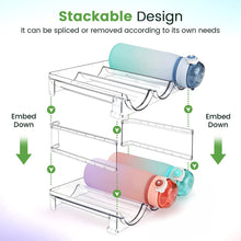 Charger l'image dans la galerie, Water Bottle Organizer for Cabinet, Water Bottle Storage Organizer, 2 Packs Water Bottle Storage Rack, Water Bottle Holder for Cabinet, Stackable Water Bottle Storage Rack | 2 Packs Tumbler Organizer, Water Bottle Holder for Cabiner, Fridge, Kitchen, Desktop, Pantry
