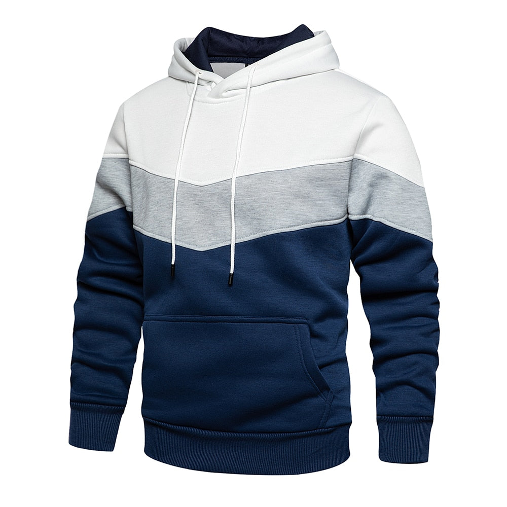 Maillot d'Automne décontracté à manches longues à capuche pour hommes.