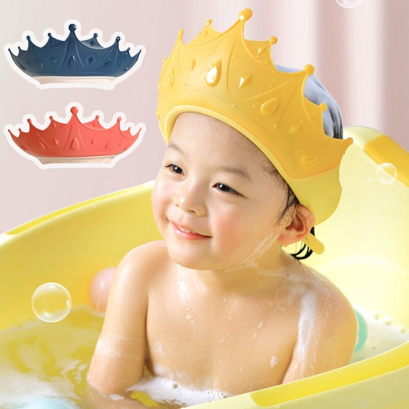 Bonnet réglable pour la douche de bébé et enfant.