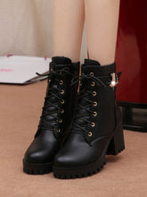 Charger l'image dans la galerie, Lumens-Bottes à femmes à lacets et boucle
